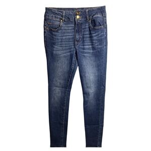 a. jeans Women's Size 6 Blue Skinny Jeans High Rise Stretch Denim Zip Button Fly